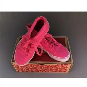 VANS SK8-HI PINK Zip Back Kids Shoes